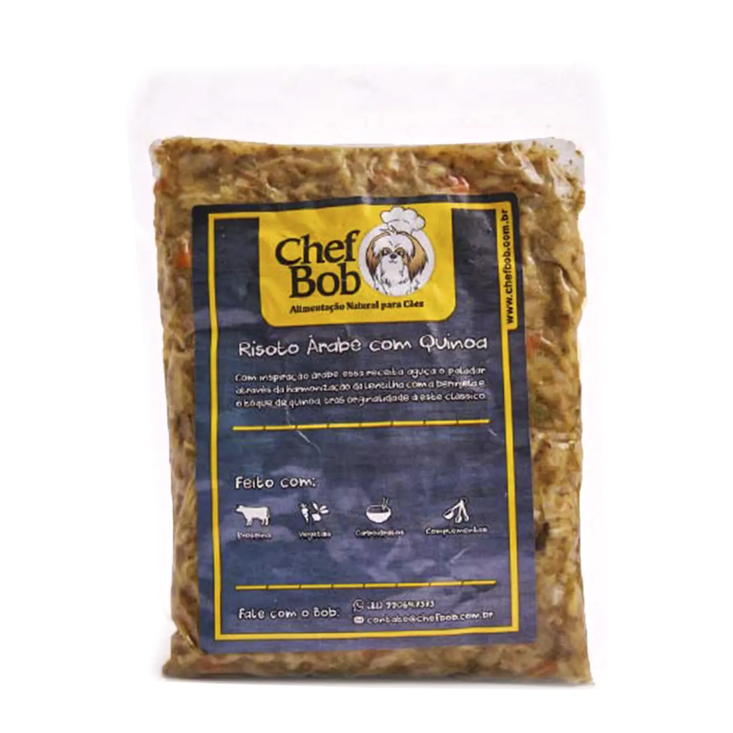 Alimentação Natural Chef Bob para Cães Risoto Arabe e Quinoa